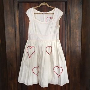 Vintage inspired red heart dress 14 with pockets❤️